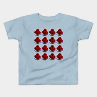 Bunch of Roses Wallart Pattern Kids T-Shirt